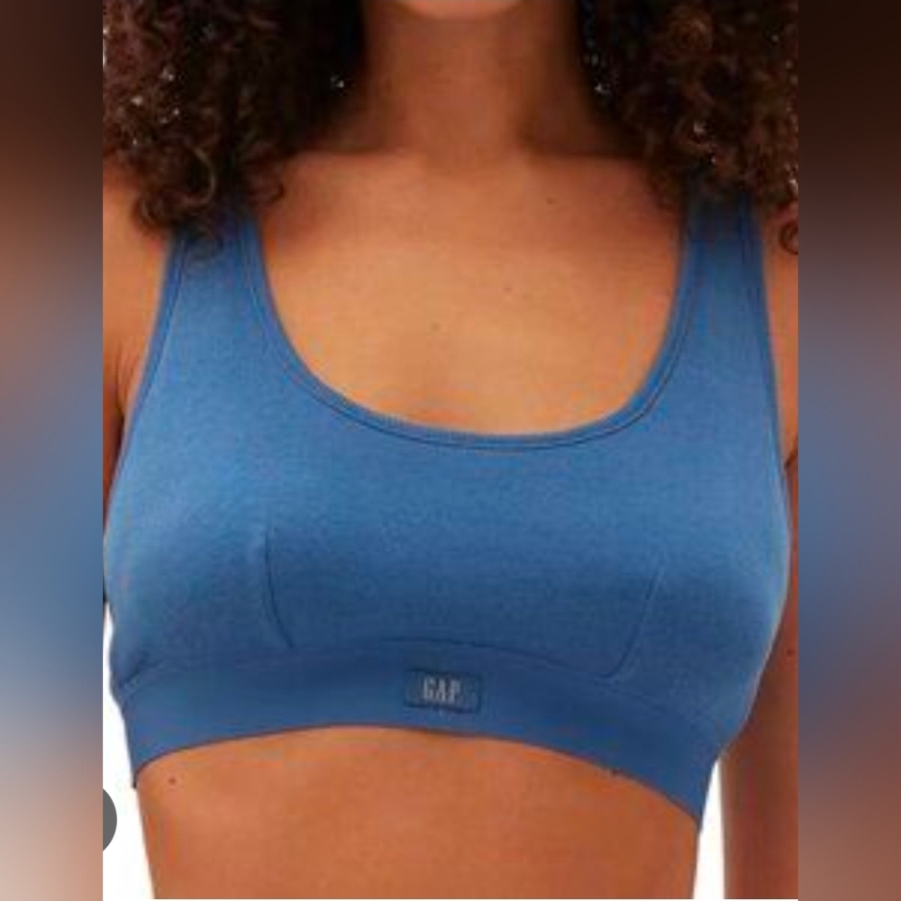 NWT Gap Body Cotton Ribbed Stretch Racerback Pullover Comfort Bralette SZ M